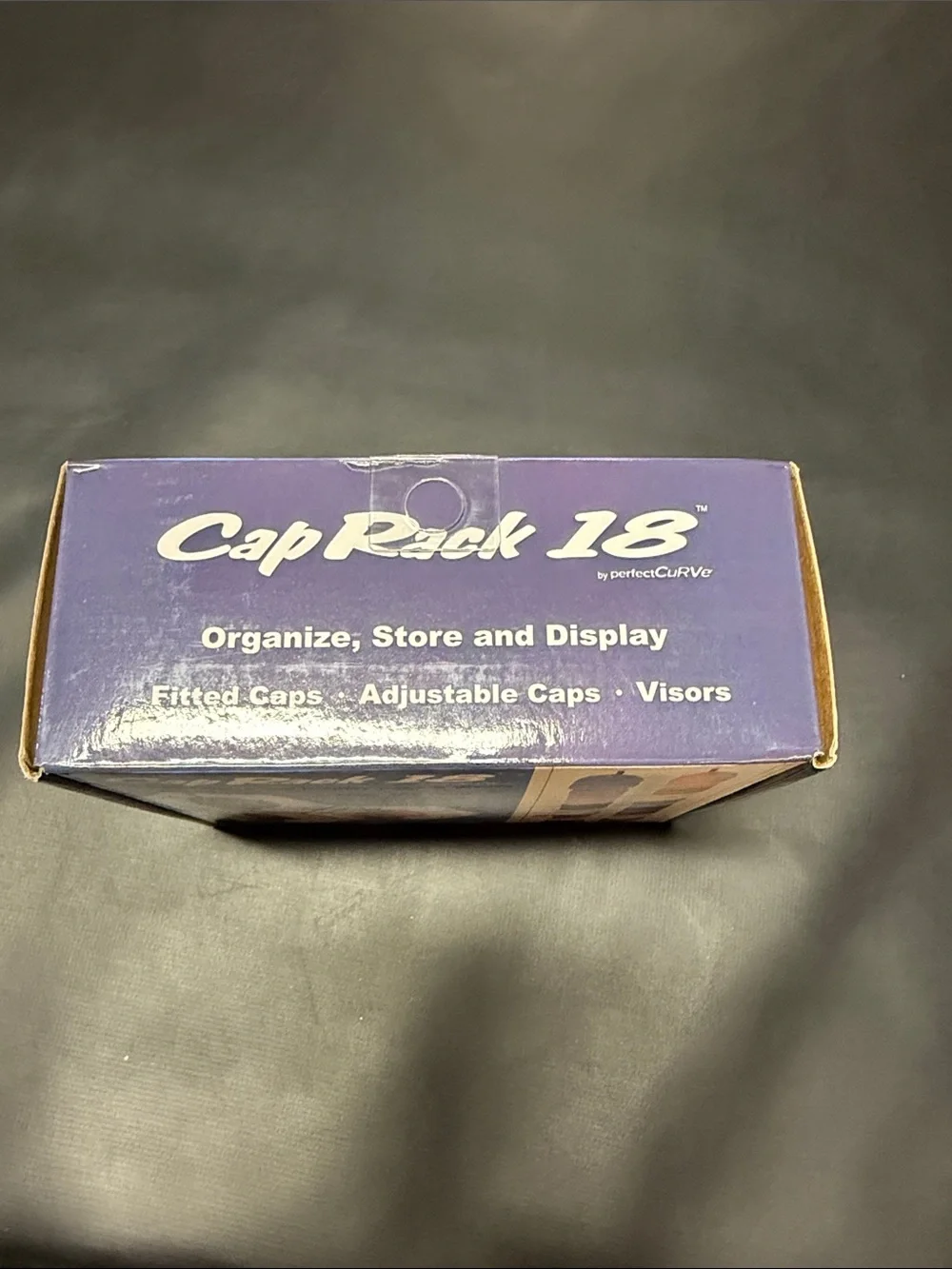 Cap Rack 18 Hat & Visor Organizer - Blue Packaging